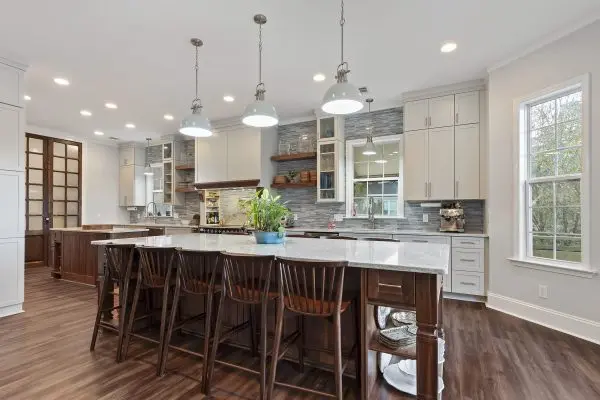 custom kitchen renovation with large island in richmond hill, ga