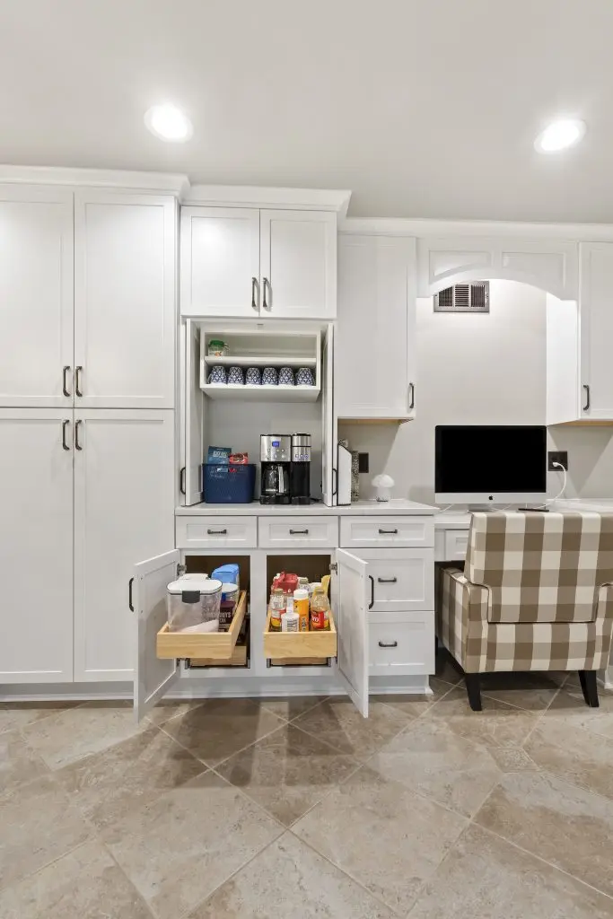 Kitchen-Coffee-Station-Pull-Out-Drawers kitchen coffee station pull out drawers