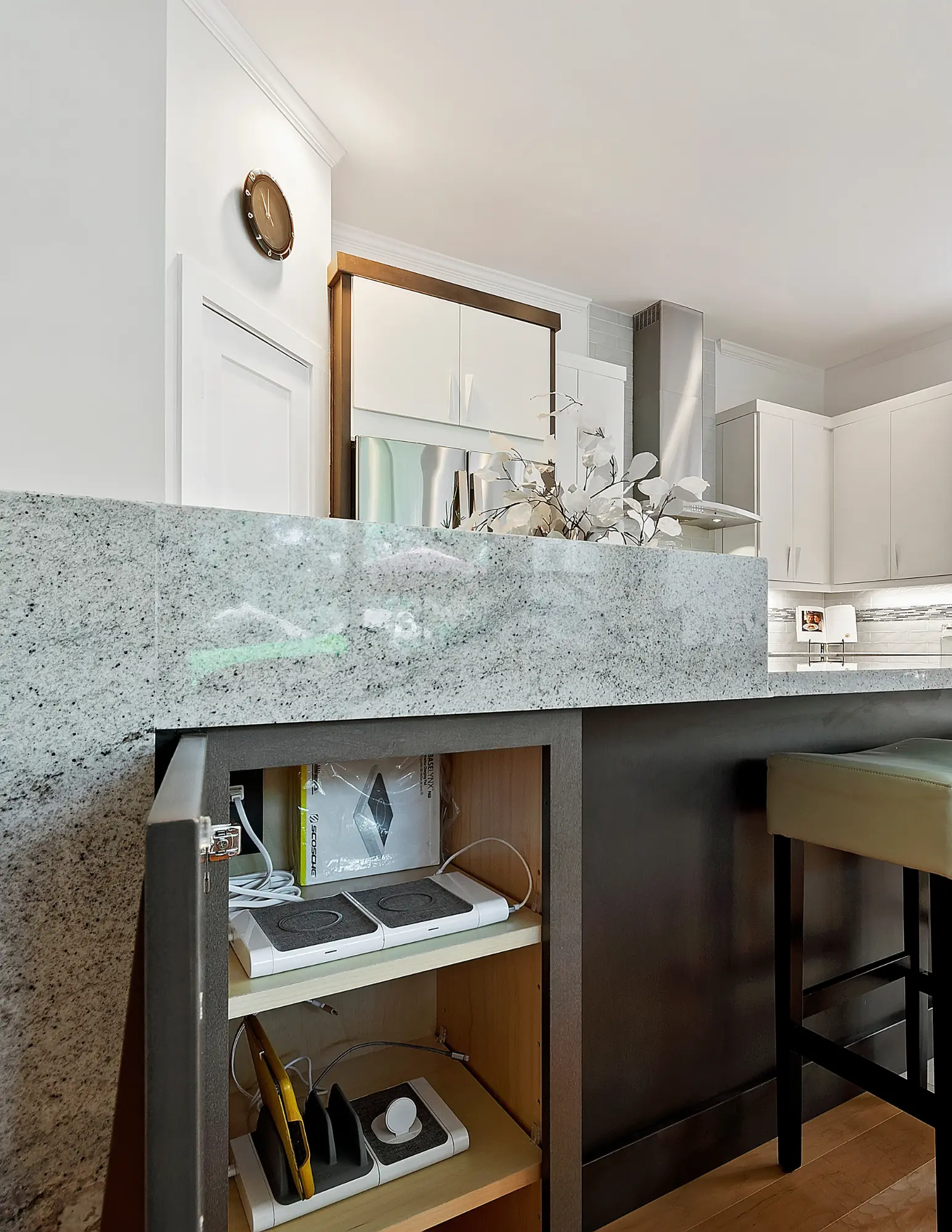 kitchen remodel charging station