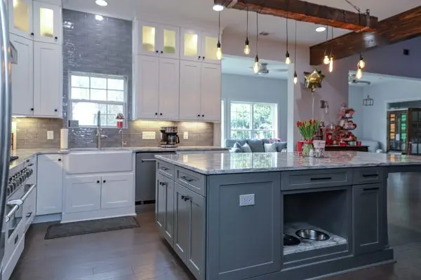Spacious kitchen island Cabinetry