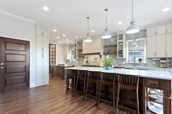 custom kitchen remodel with large island in richmond hill, ga