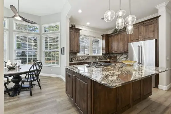 Custom Stained Kitchen Cabinets