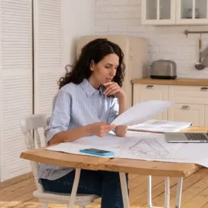 Female online kitchen designer Planning a Kitchen Renovation Project