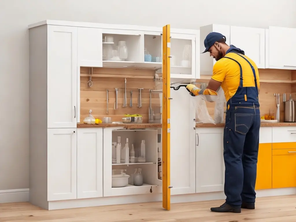 A kitchen with affordable materials and DIY self-installation