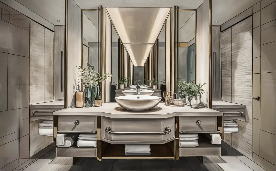 illustration of a bathroom vanity