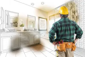 contractor looking at cabintes