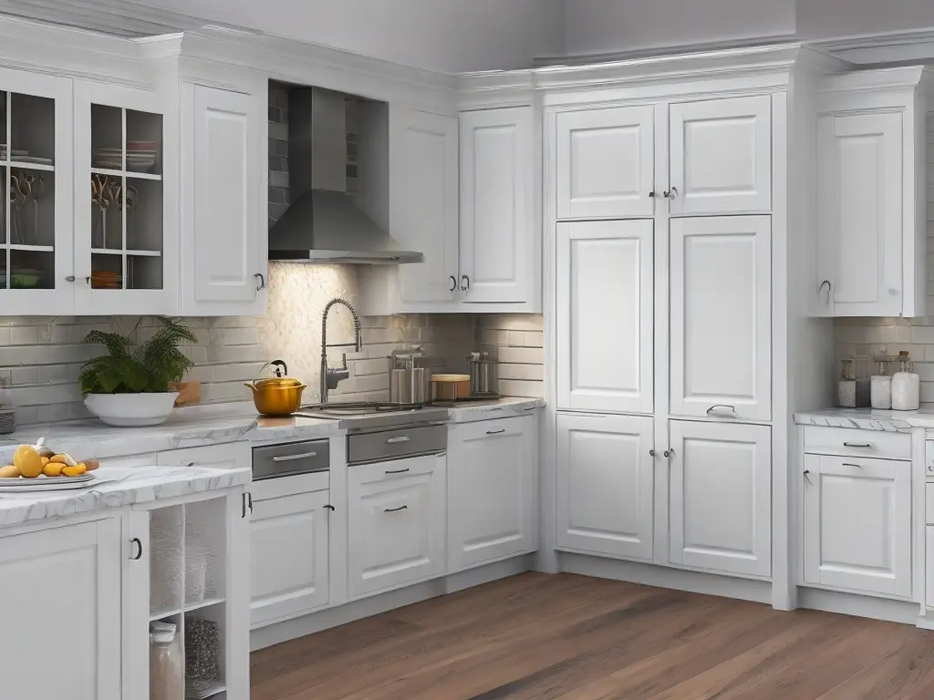 expensive cabinets in an all white kitchen