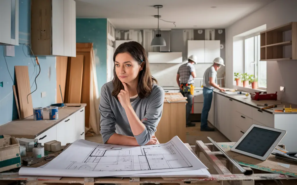 How Long Does a Kitchen Renovation Take? woman overseeing kitchen renovation project