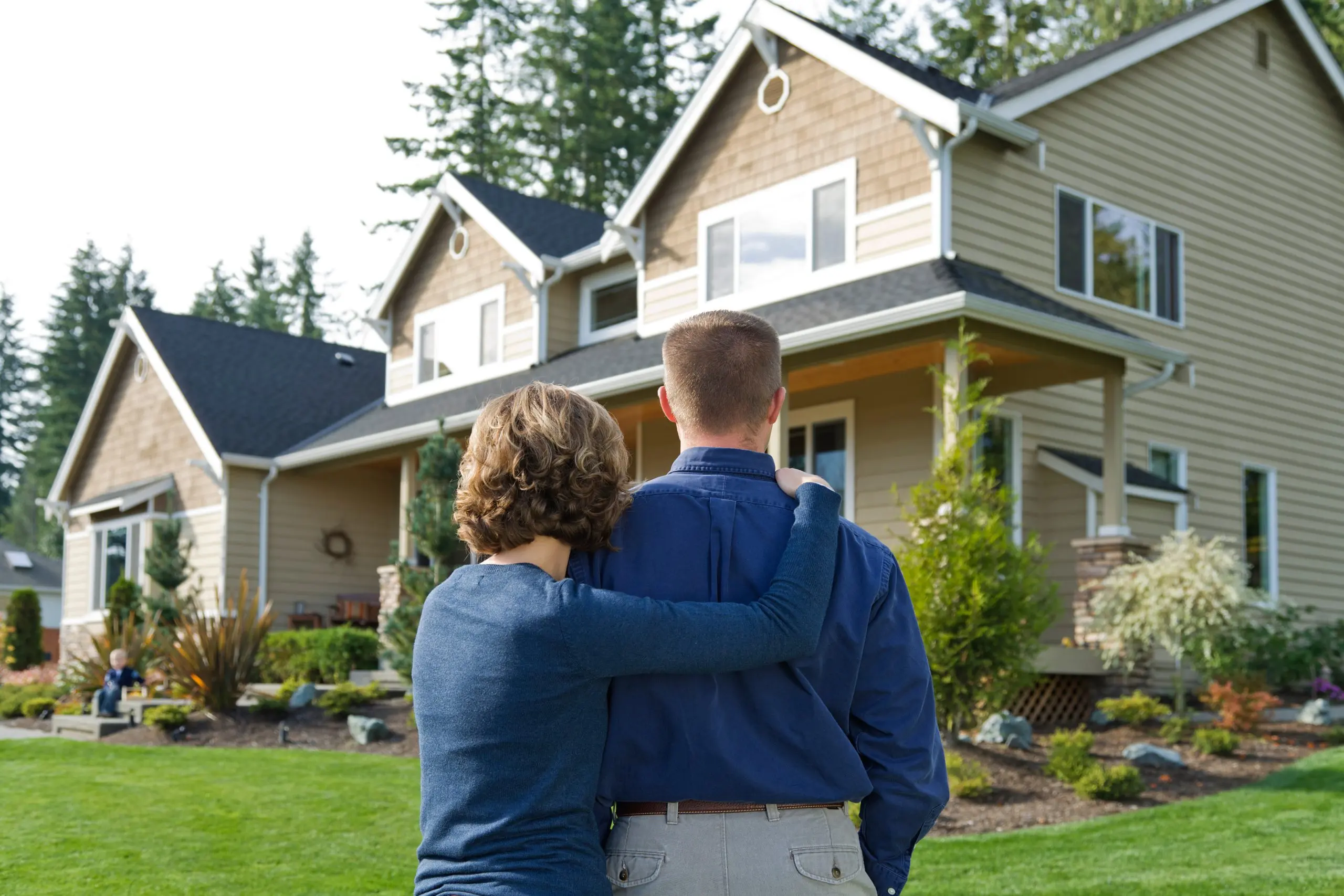 couple with a new house