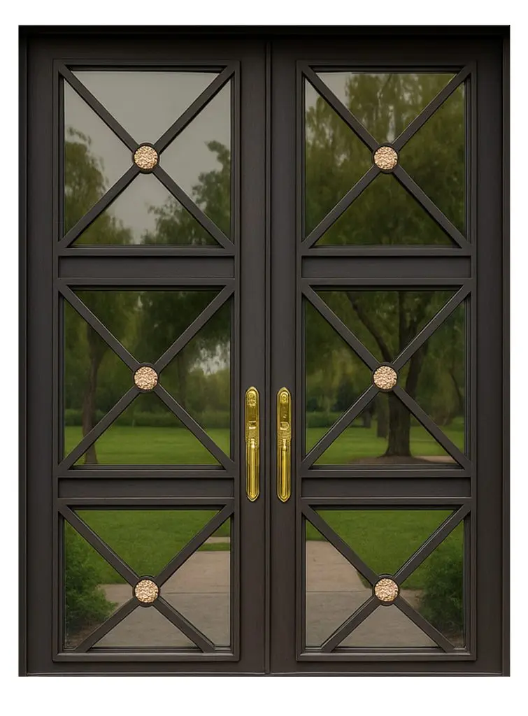 Nova Royal Series Wrought Iron Custom Exterior Door Style 165