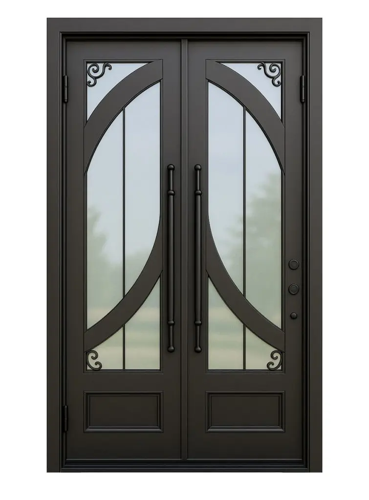 Nova Royal Series Wrought Iron Custom Exterior Door Style 234
