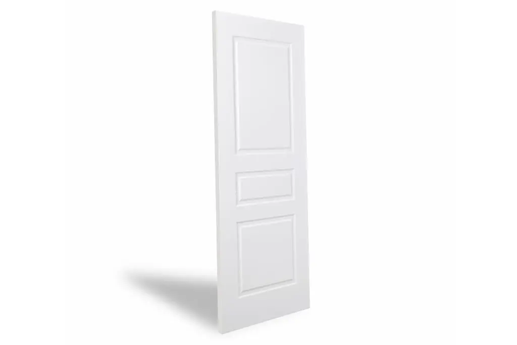 Nova 3 Panel Soft White Laminated Traditional interior Door