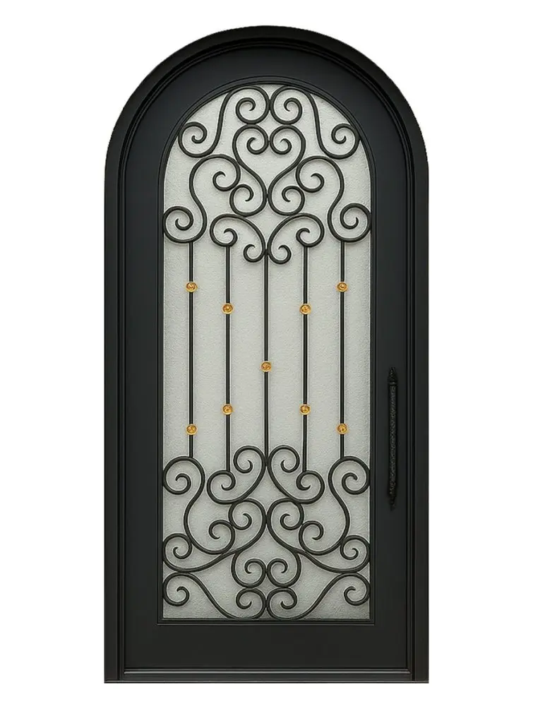 Nova Royal Series Wrought Iron Custom Exterior Door Style 205