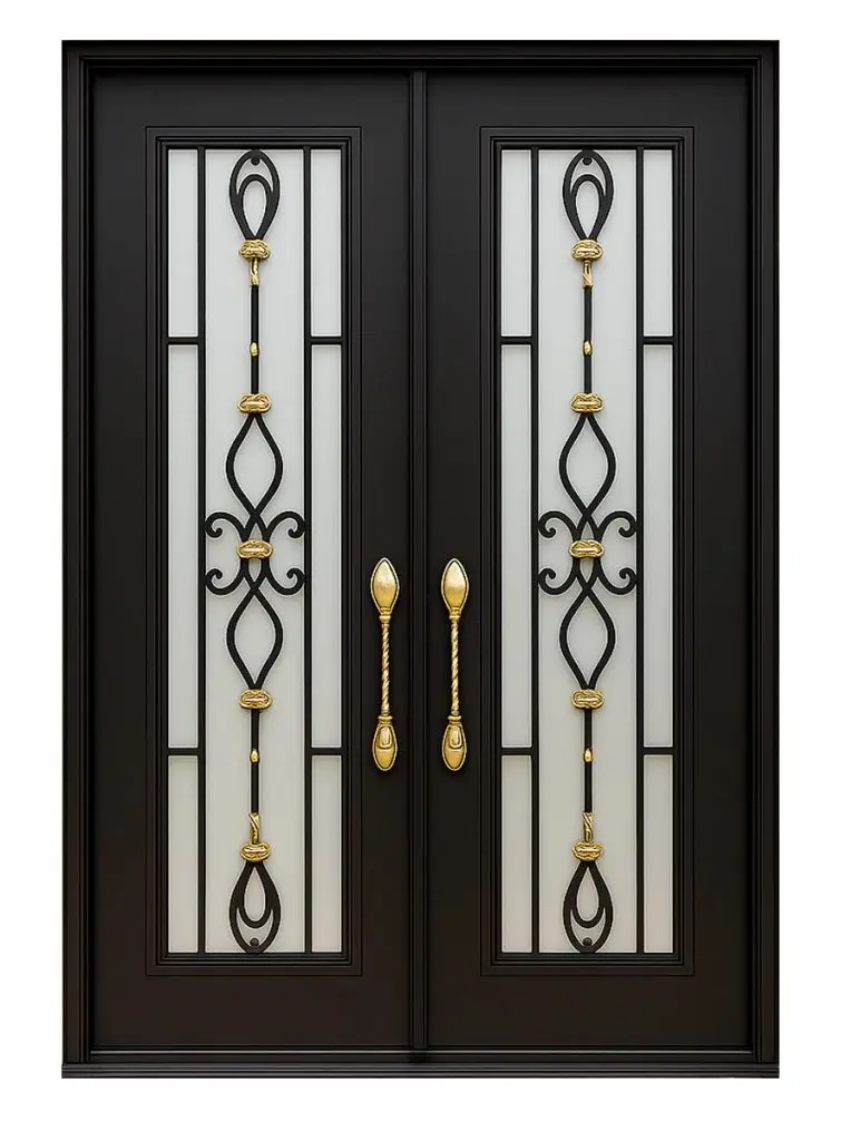 Nova Royal Series Wrought Iron Custom Exterior Door Style 245