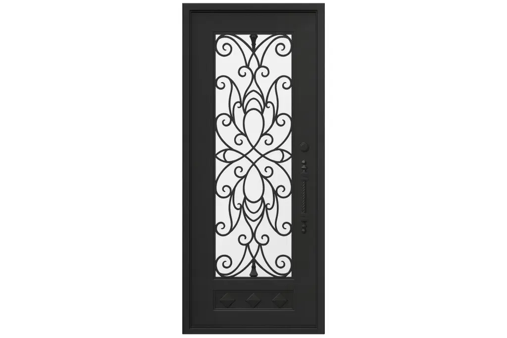 Nova Royal Series Wrought Iron Custom Exterior Door Style 087