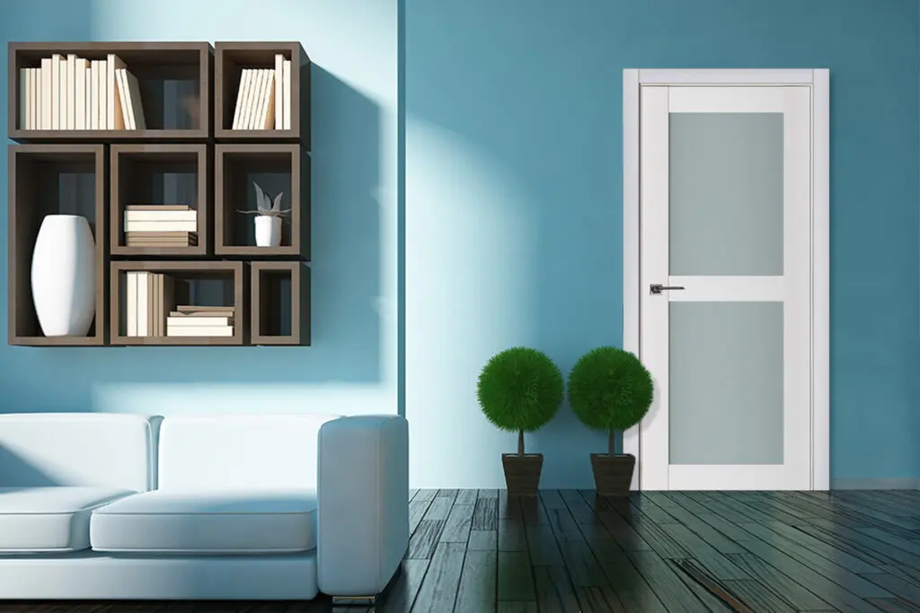 Nova Triplex 009 Soft White Laminated Modern Interior Door
