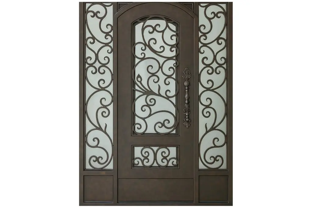 Nova Royal Series Wrought Iron Custom Exterior Door Style 102