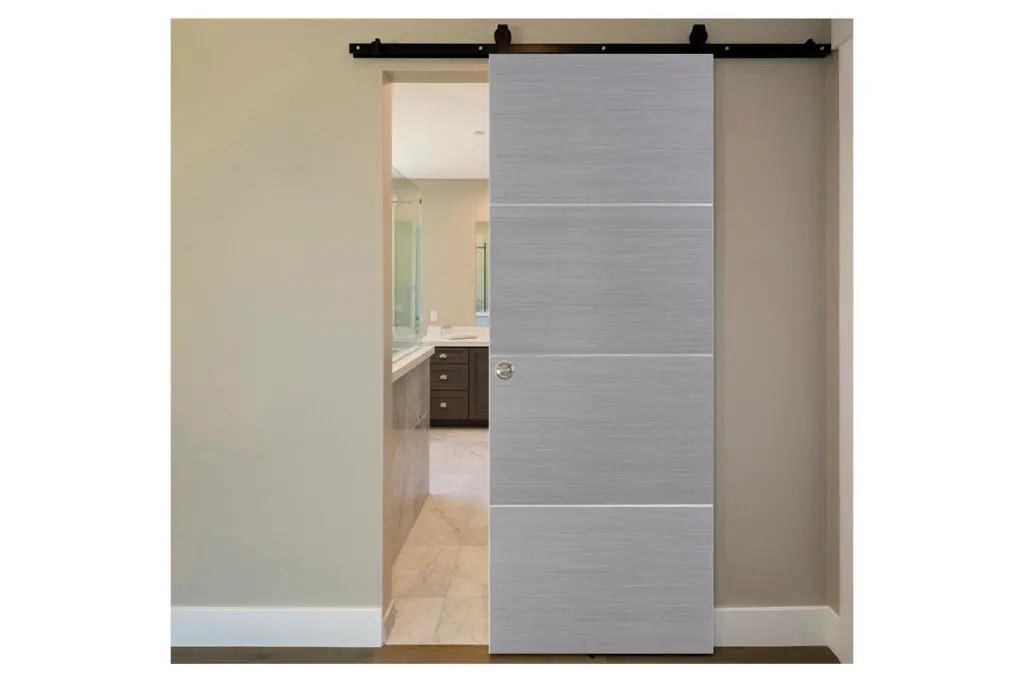 Nova HG-008 Silver Ash Laminated Modern Interior Door - Barn Door