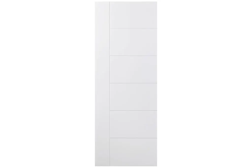 Nova Groove Soft White Laminated Traditional interior Door - Slab