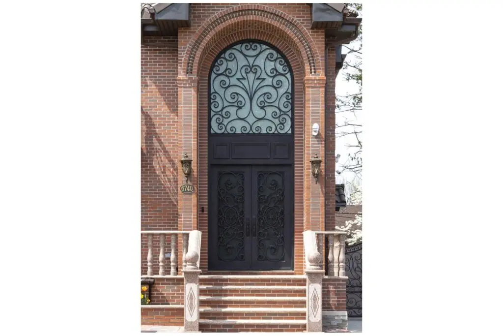 Nova Royal Series Wrought Iron Custom Exterior Door Style 020