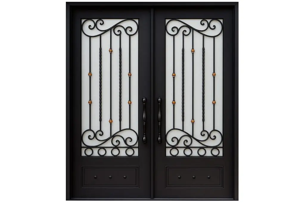 Nova Royal Series Wrought Iron Custom Exterior Door Style 180