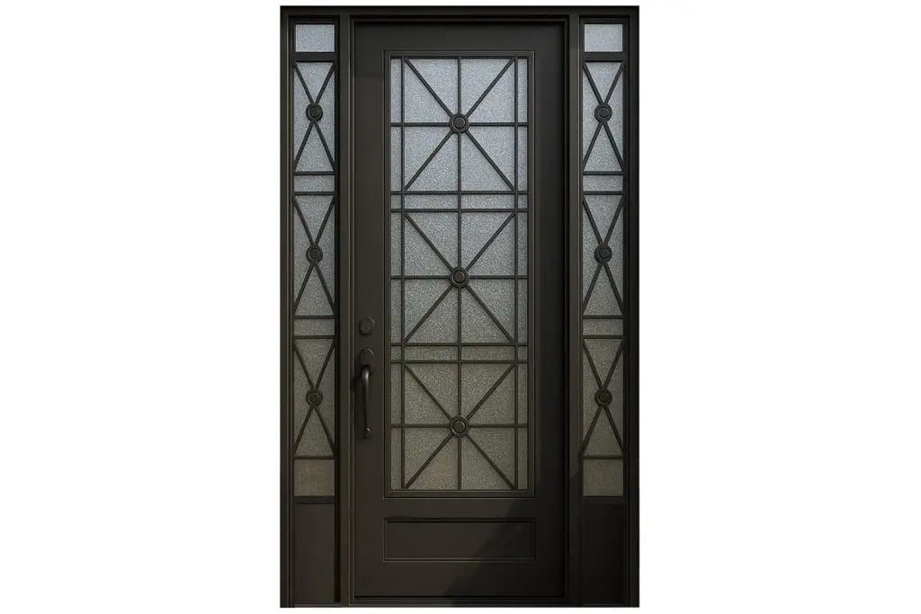 Nova Royal Series Wrought Iron Custom Exterior Door Style 084
