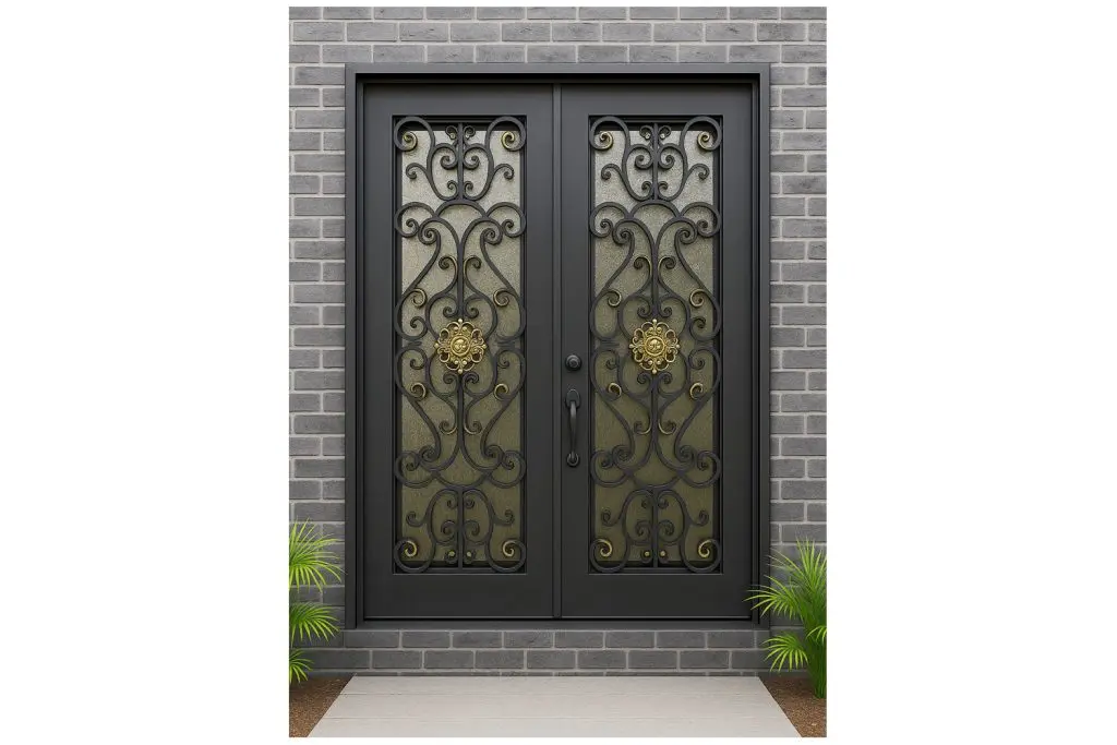 Nova Royal Series Wrought Iron Custom Exterior Door Style 097