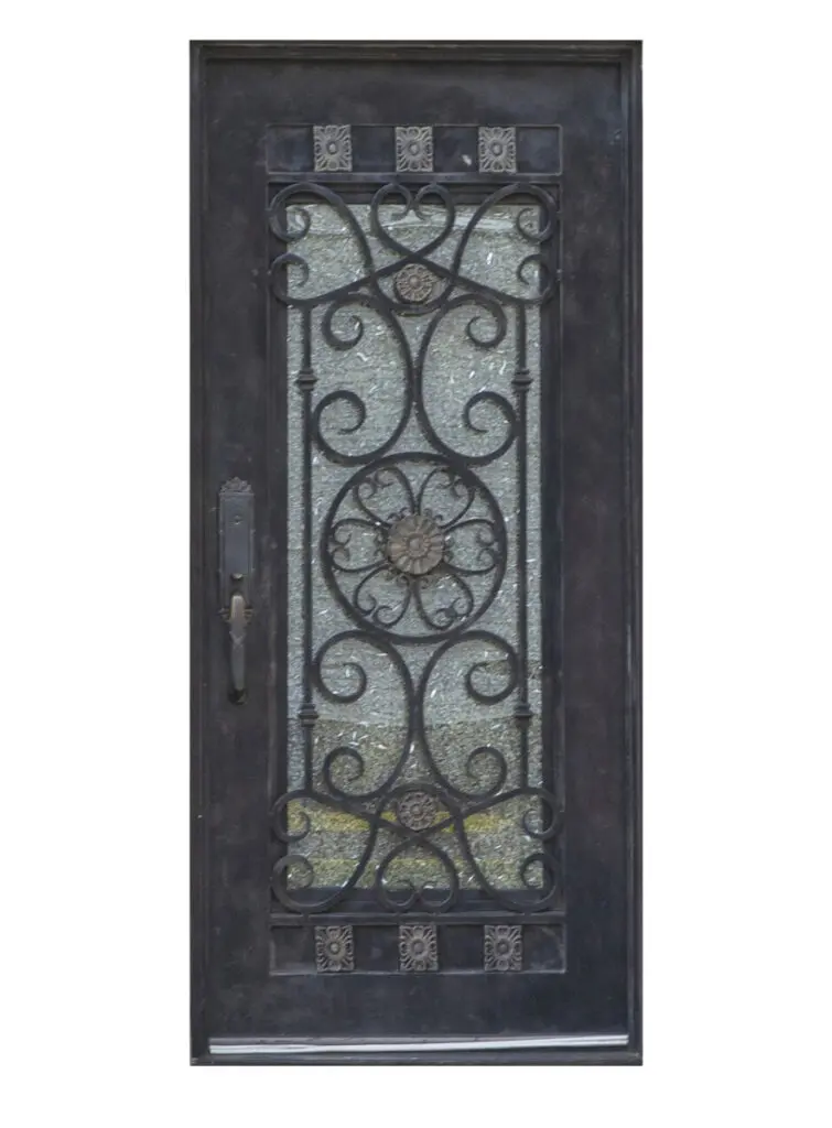 Nova Royal Series Wrought Iron Custom Exterior Door Style 042