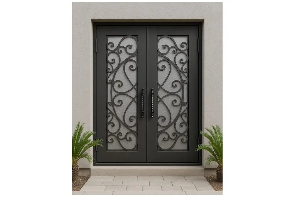 Nova Royal Series Wrought Iron Custom Exterior Door Style 262