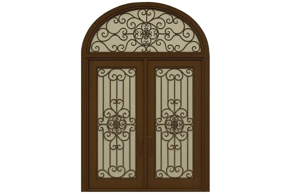 Nova Royal Series Wrought Iron Custom Exterior Door Style 157