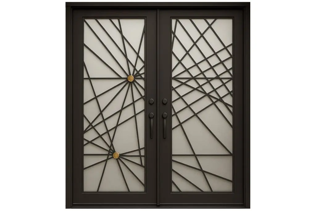 Nova Royal Series Wrought Iron Custom Exterior Door Style 214