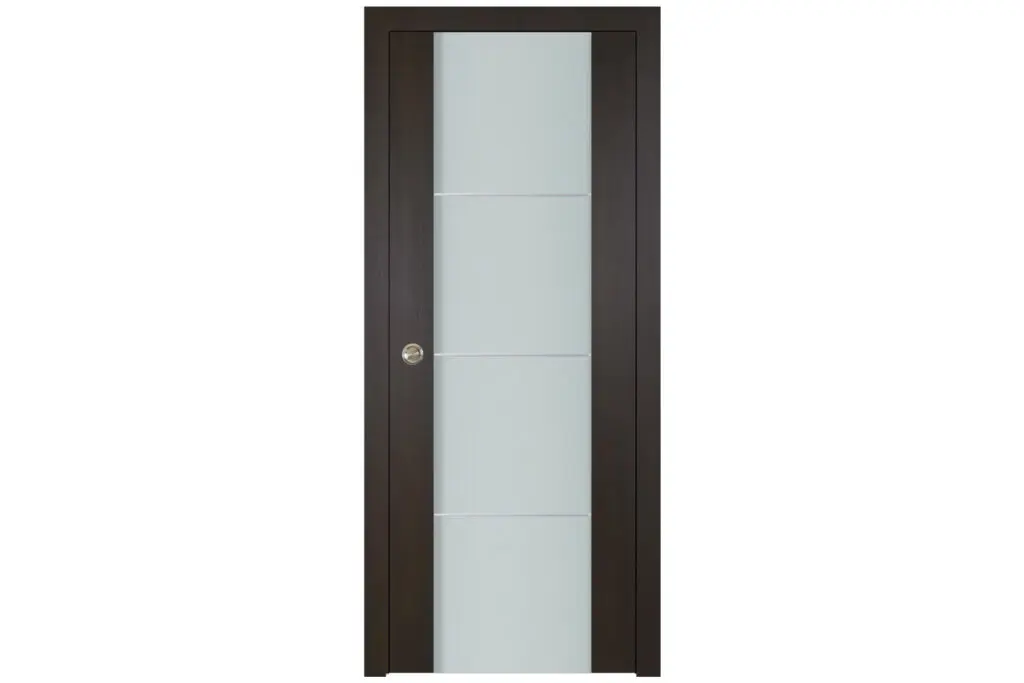 Nova Italia Vetro 3H Premium Wenge Laminate Interior Door - Single Pocket