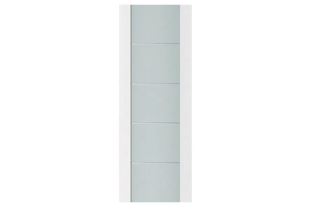 Nova Triplex 007 Soft White Laminated Modern Interior Door - Slab