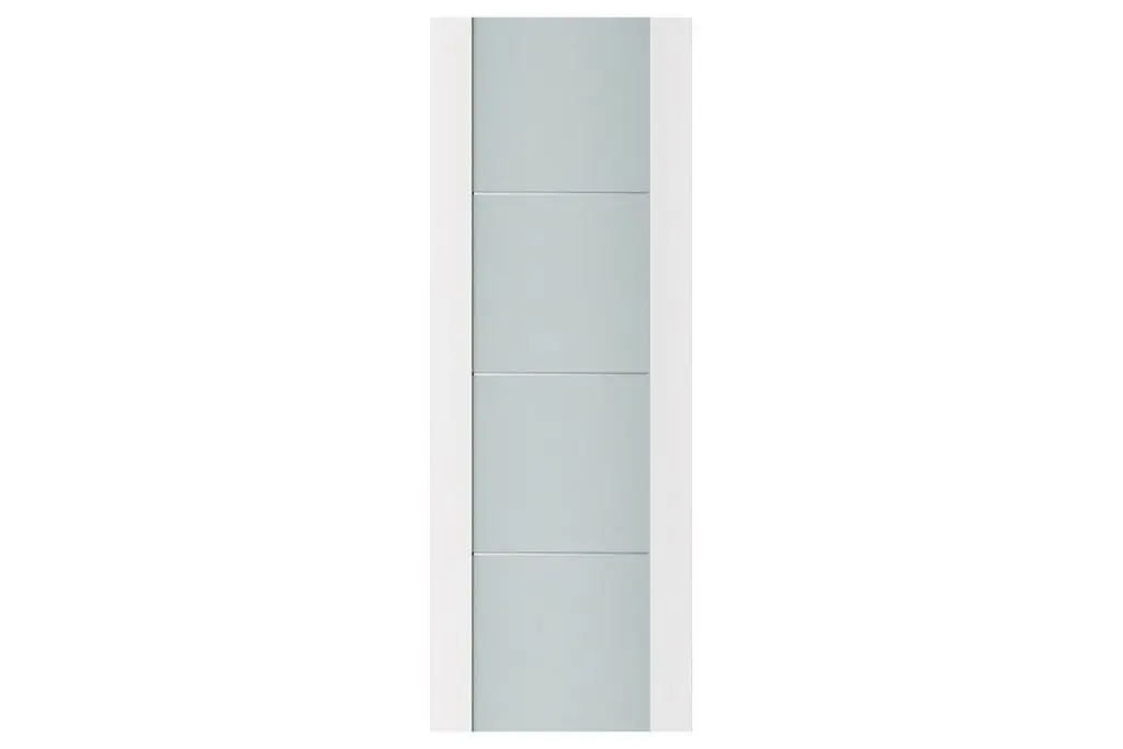 Nova Triplex 006 Soft White Laminated Modern Interior Door - Slab