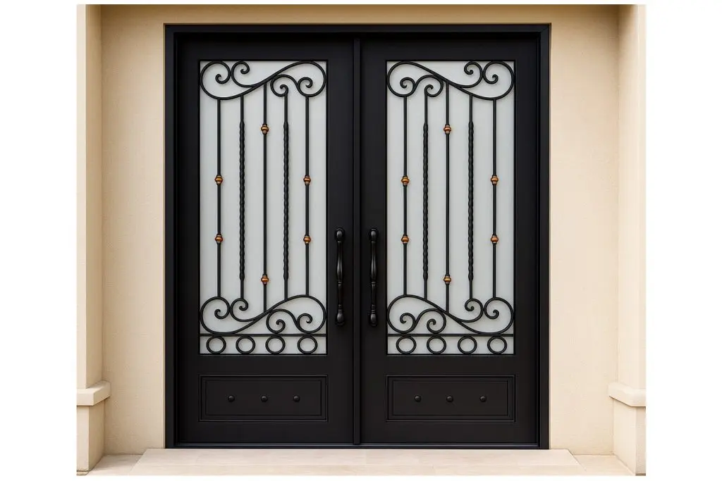 Nova Royal Series Wrought Iron Custom Exterior Door Style 180
