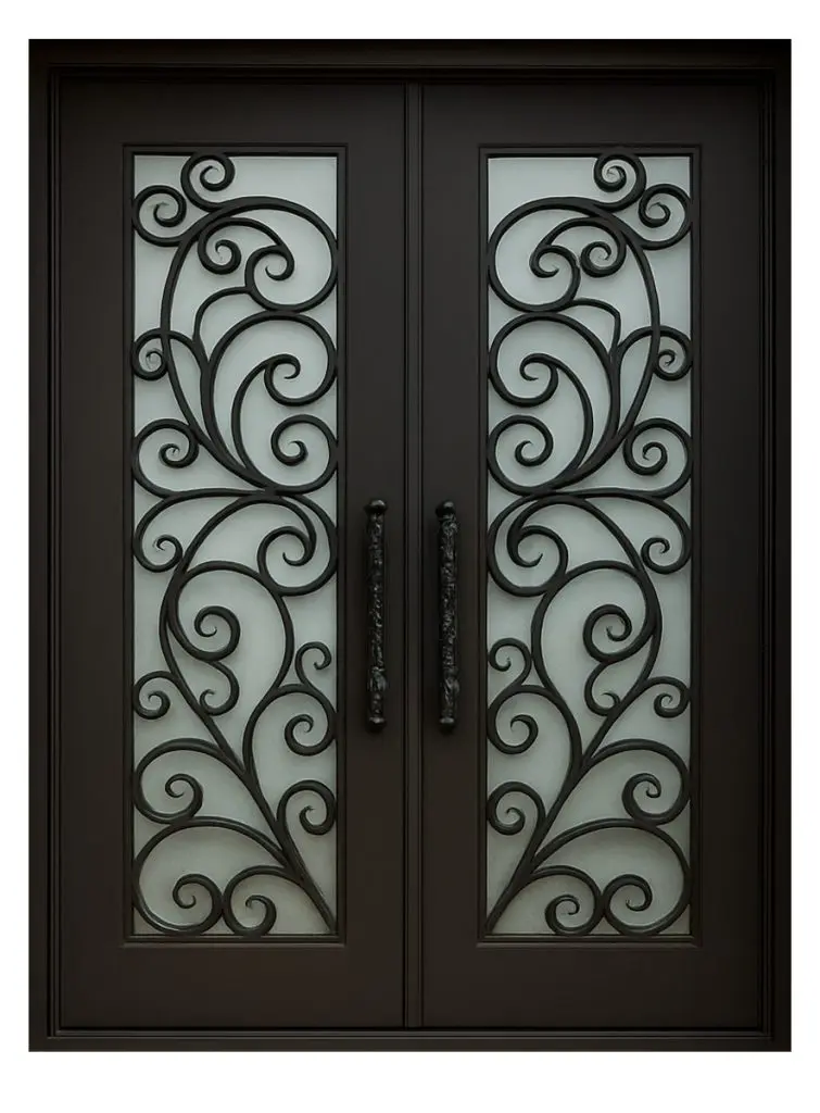 Nova Royal Series Wrought Iron Custom Exterior Door Style 128