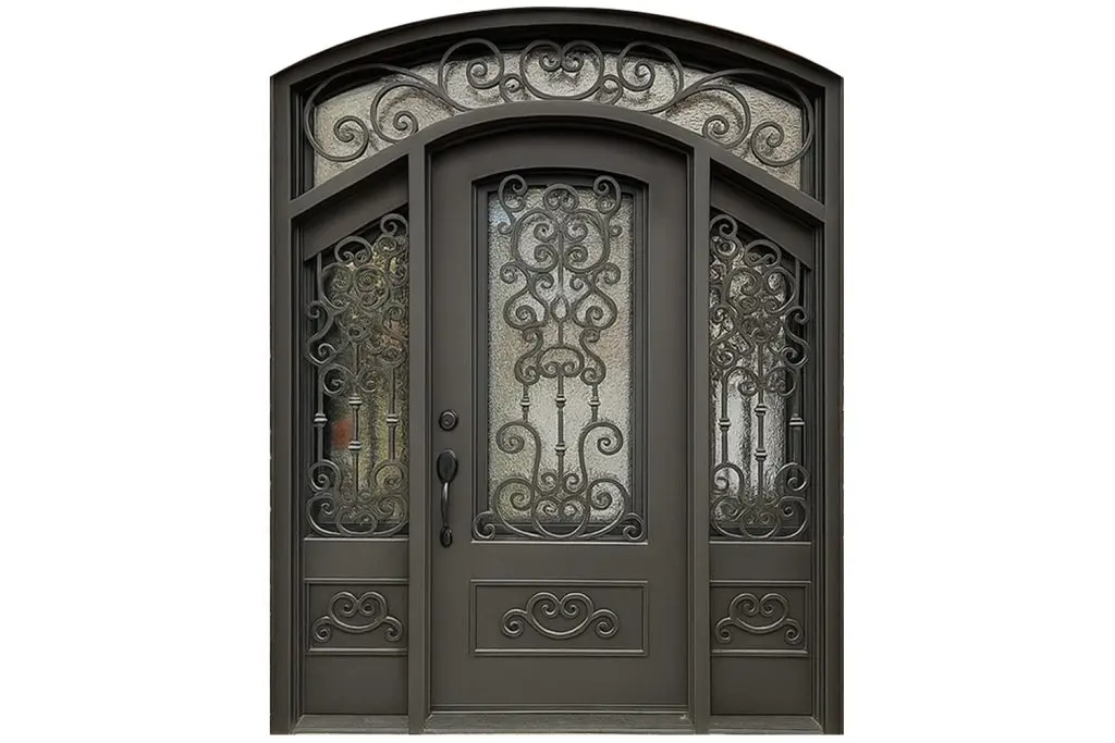 Nova Royal Series Wrought Iron Custom Exterior Door Style 323