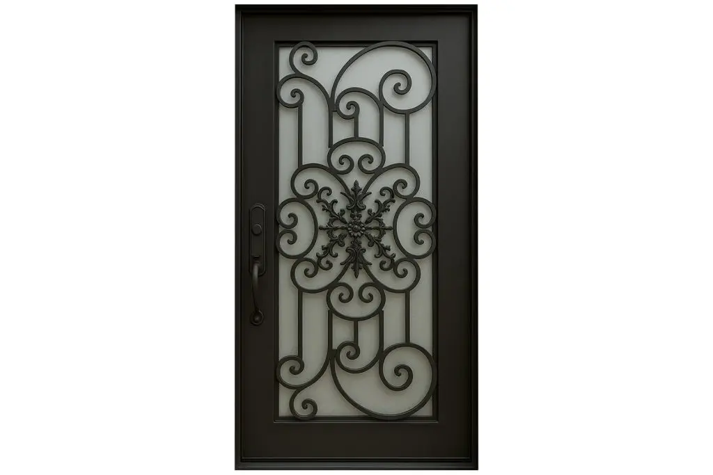 Nova Royal Series Wrought Iron Custom Exterior Door Style 062