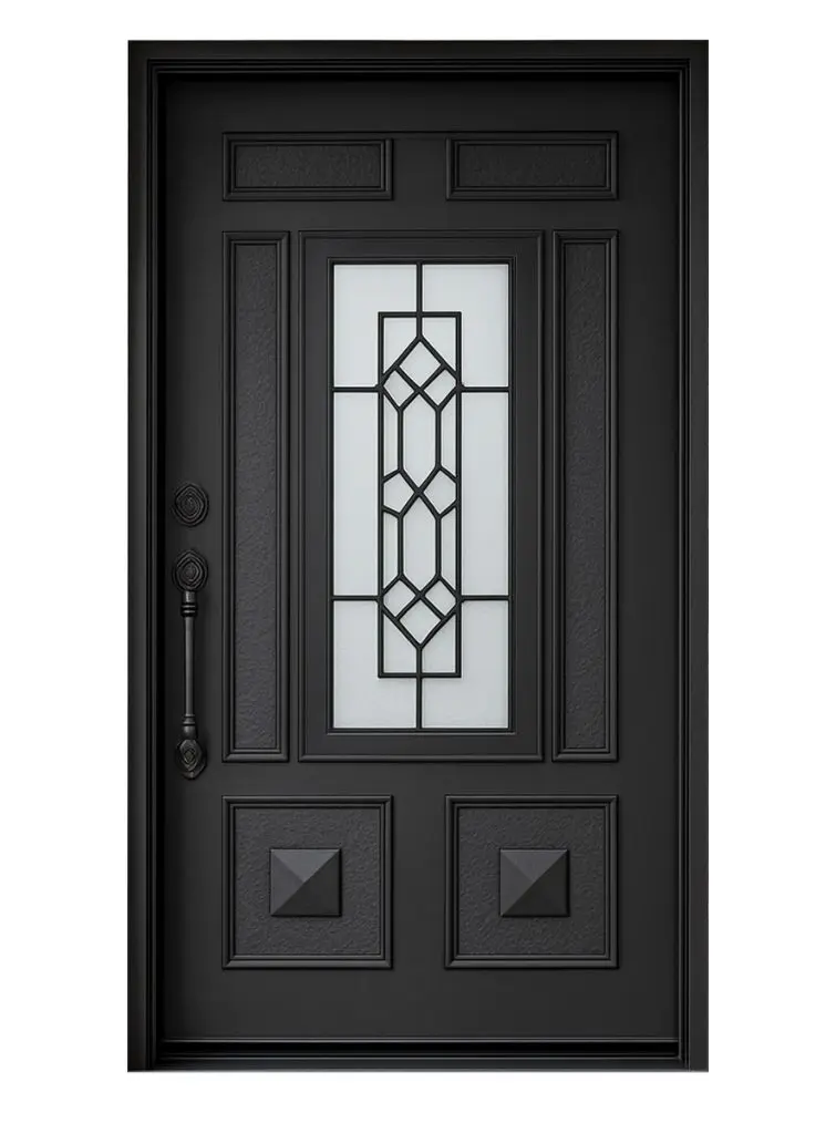 Nova Royal Series Wrought Iron Custom Exterior Door Style 090