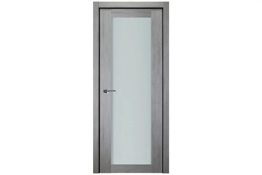 Nova Italia Vetro 1 Lite Light Grey Laminate Interior Door - Single Door