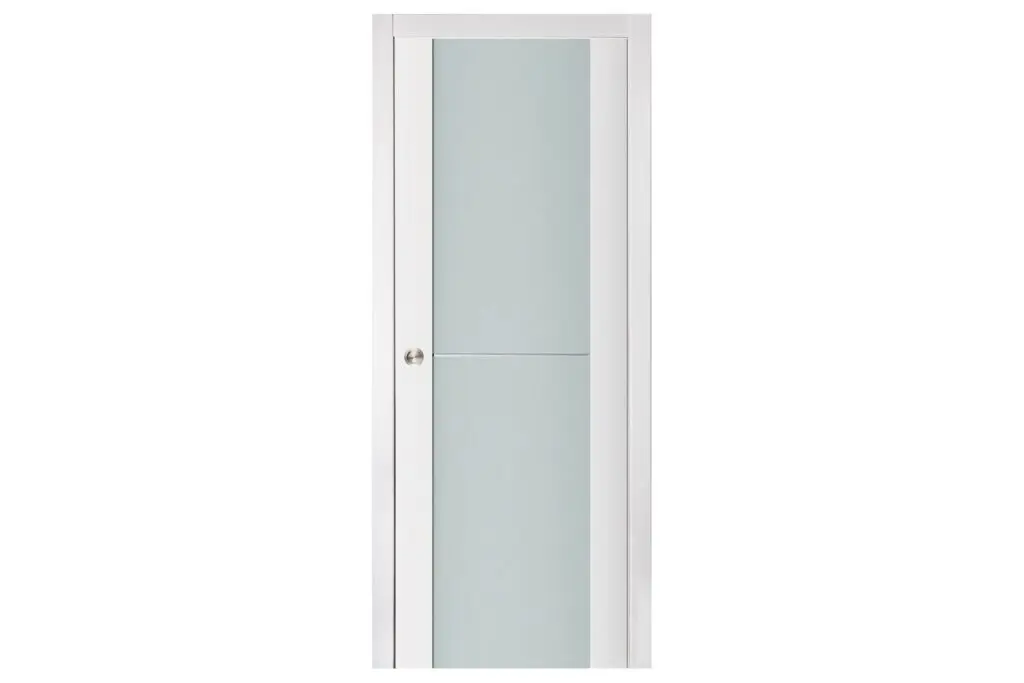 Nova Triplex 002 Soft White Laminated Modern Interior Door - Single Pocket