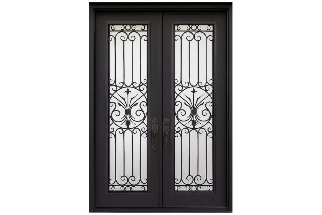 Nova Royal Series Wrought Iron Custom Exterior Door Style 222