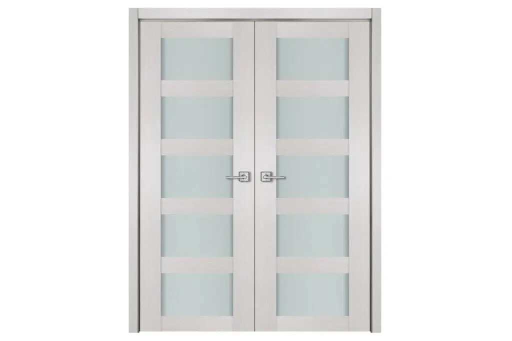Nova 5 Lite White Wenge Wood Laminated Modern Interior Door - Double Door