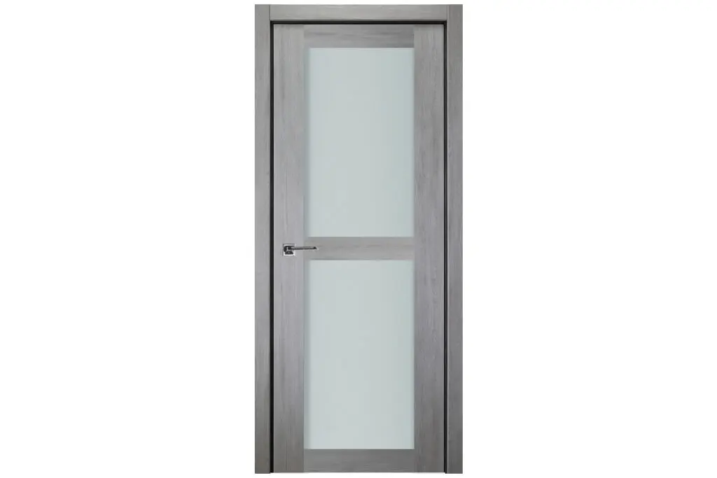 Nova Italia Vetro 2 Lite Light Grey Laminate Interior Door - Single Door