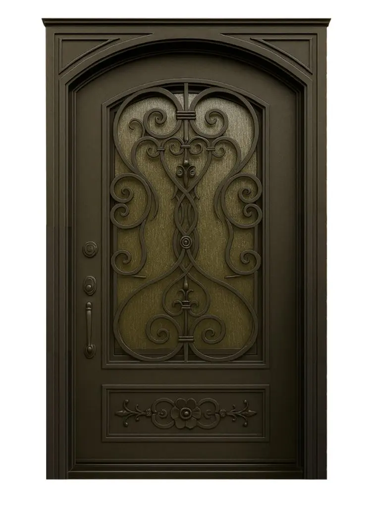 Nova Royal Series Wrought Iron Custom Exterior Door Style 060