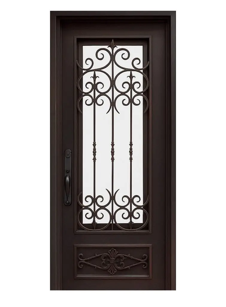 Nova Royal Series Wrought Iron Custom Exterior Door Style 221