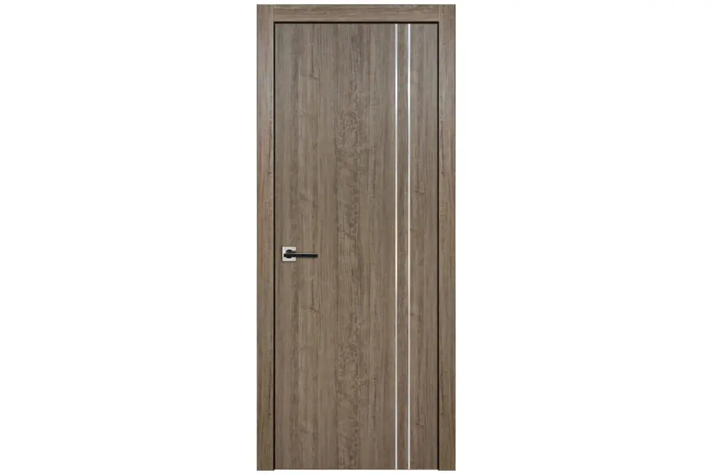 Nova HG-002VR Dark Aloe Wood Laminated Modern Interior Door - Single Door