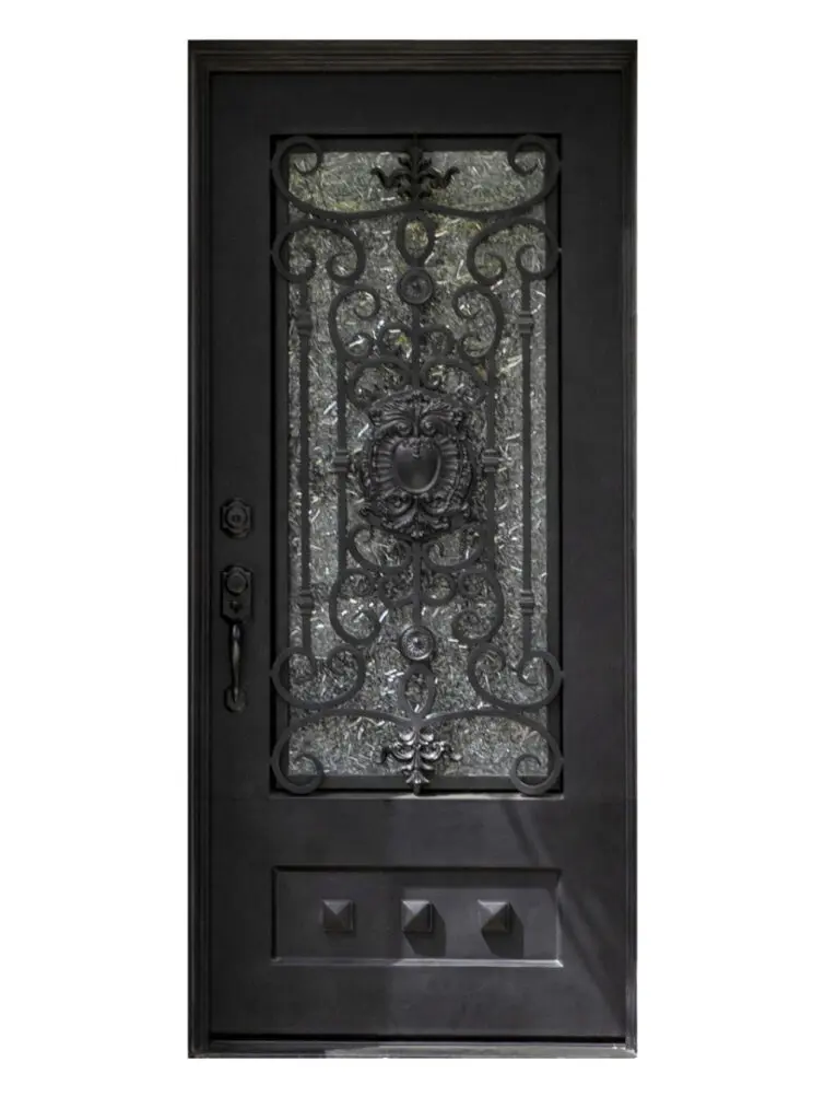 Nova Royal Series Wrought Iron Custom Exterior Door Style 014