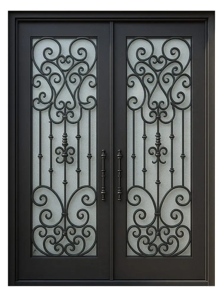 Nova Royal Series Wrought Iron Custom Exterior Door Style 100