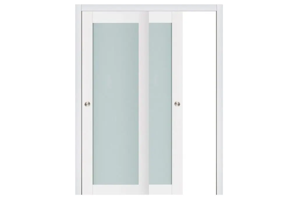Nova Triplex 054 Soft White Laminated Modern Interior Door - Bypass Door